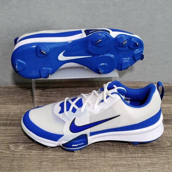 Nike Force Zoom Trout 9 Metal Baseball Cleats Men Size 13 Blue White FB2907-101 - Picture 1 of 13